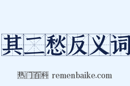 其二愁反义词是什么意思的图片